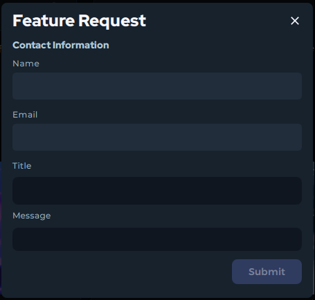 Request feature form