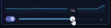 Direct control speed slider