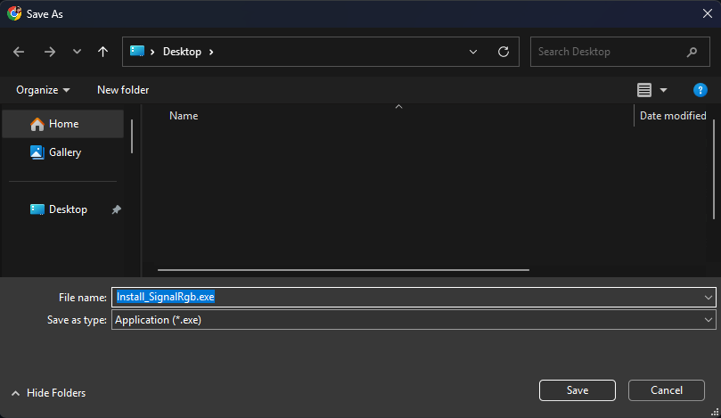 SignalRGB download popup