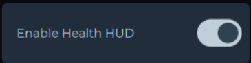 Enable Health HUD toggle