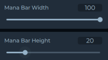 Mana Bar width and height sliders