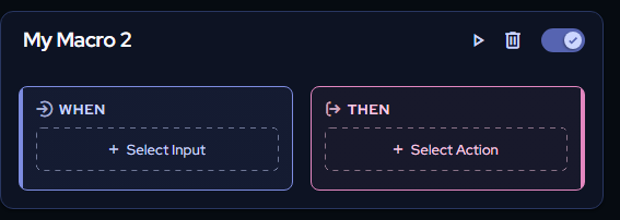 The When and Then macro widget