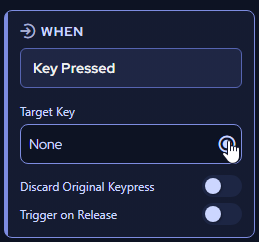Target Key record button