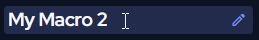 Renaming a macro